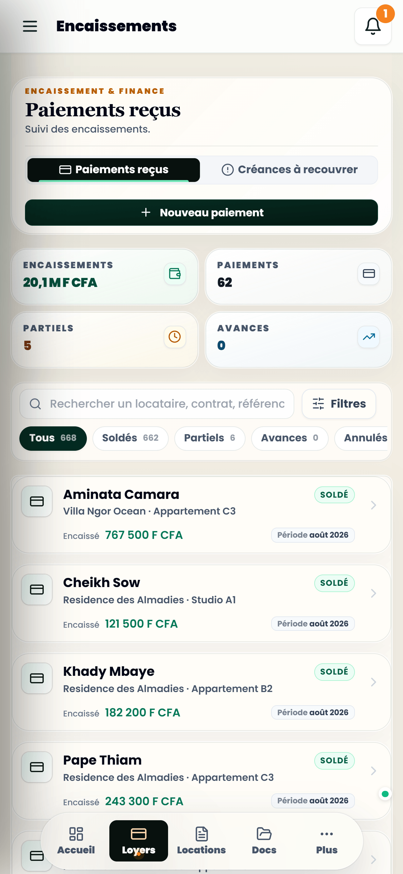 Aperçu de la fonctionnalité Mobile & Terrain
